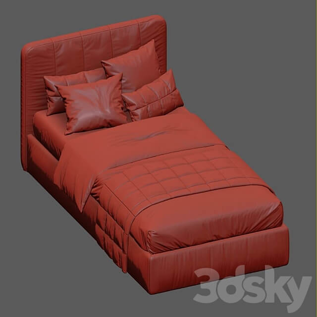 Bed with a soft headboard 12