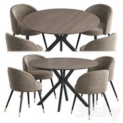 Table Chair Ralf table Chloe chair dining set 