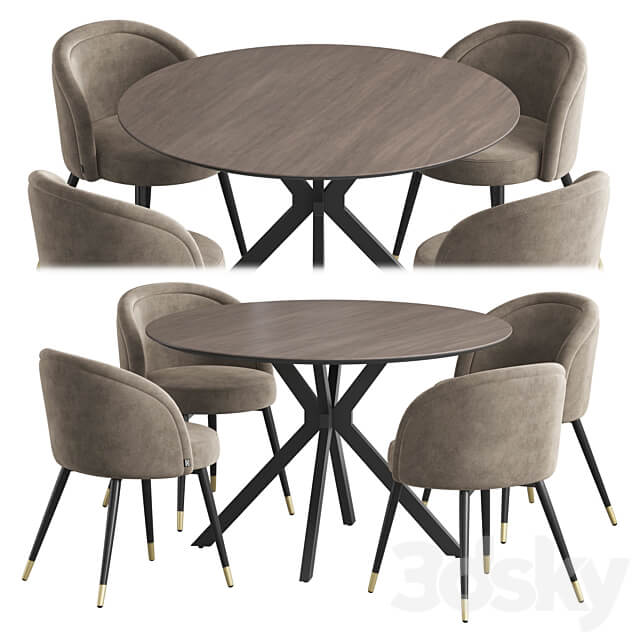 Table Chair Ralf table Chloe chair dining set