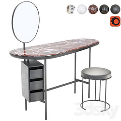 Living Divani Pebble Nina dressing table and stool 