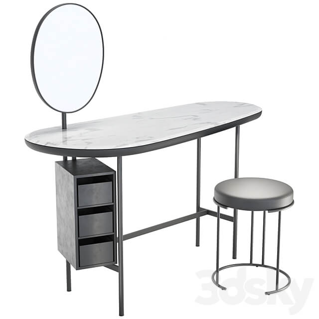 Living Divani Pebble Nina dressing table and stool