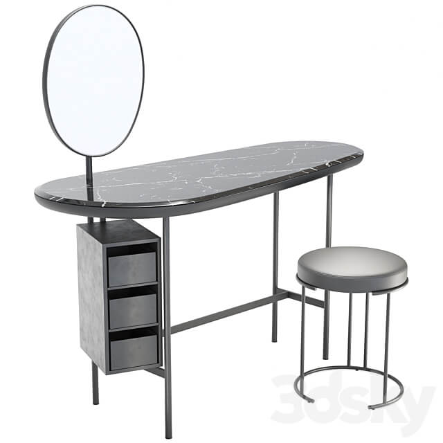 Living Divani Pebble Nina dressing table and stool
