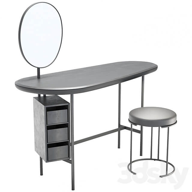 Living Divani Pebble Nina dressing table and stool