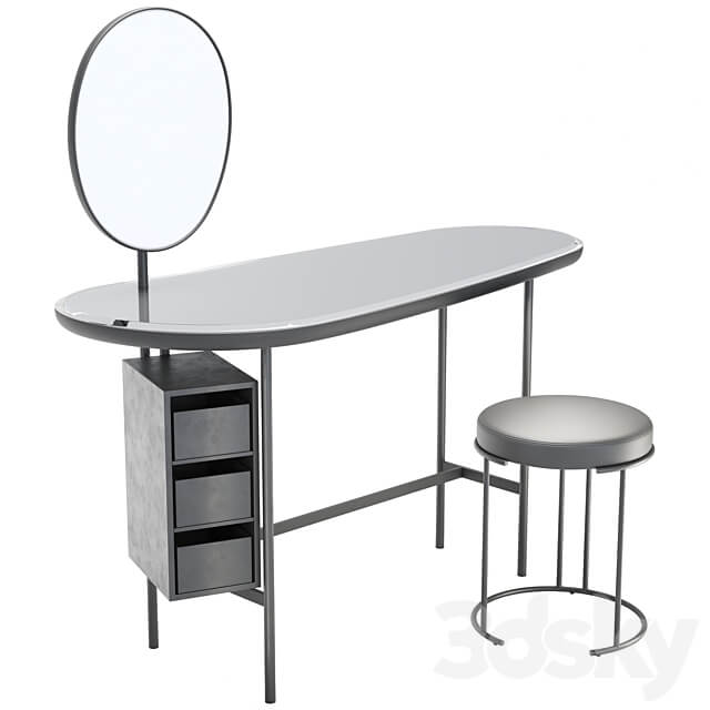 Living Divani Pebble Nina dressing table and stool