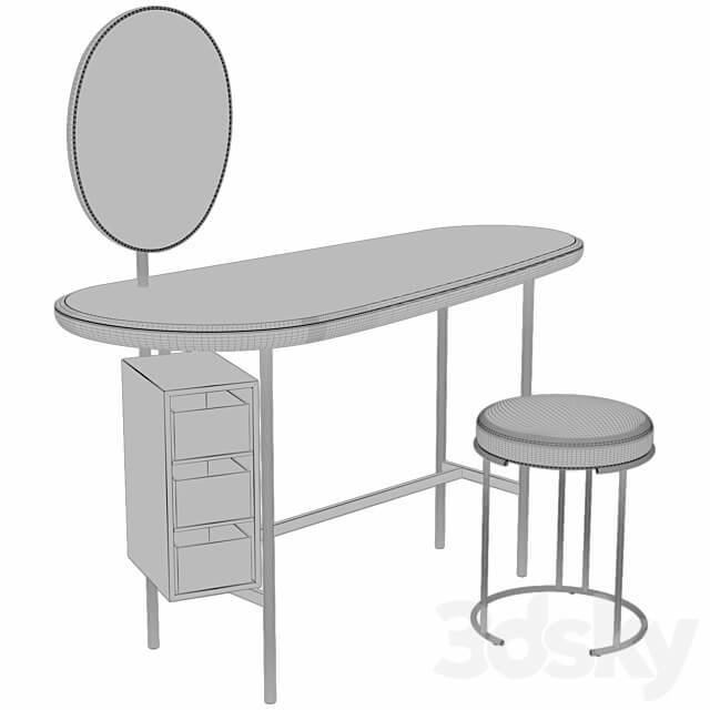 Living Divani Pebble Nina dressing table and stool