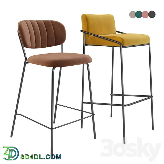 Bar stool Velvet Lev. Bar stool Carol.