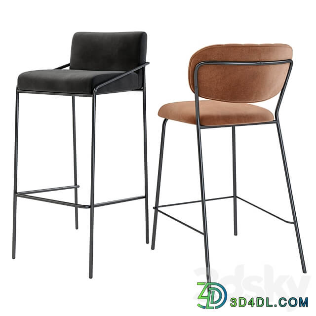 Bar stool Velvet Lev. Bar stool Carol.