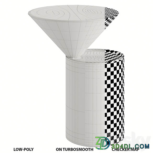 DE LA ESPADA LAUREL SIDE TABLE IN MARBLE