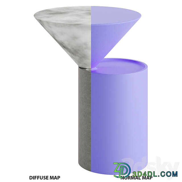 DE LA ESPADA LAUREL SIDE TABLE IN MARBLE