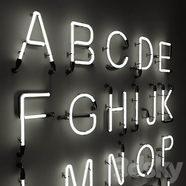 Other decorative objects Neon Letters Neon Type Font 2