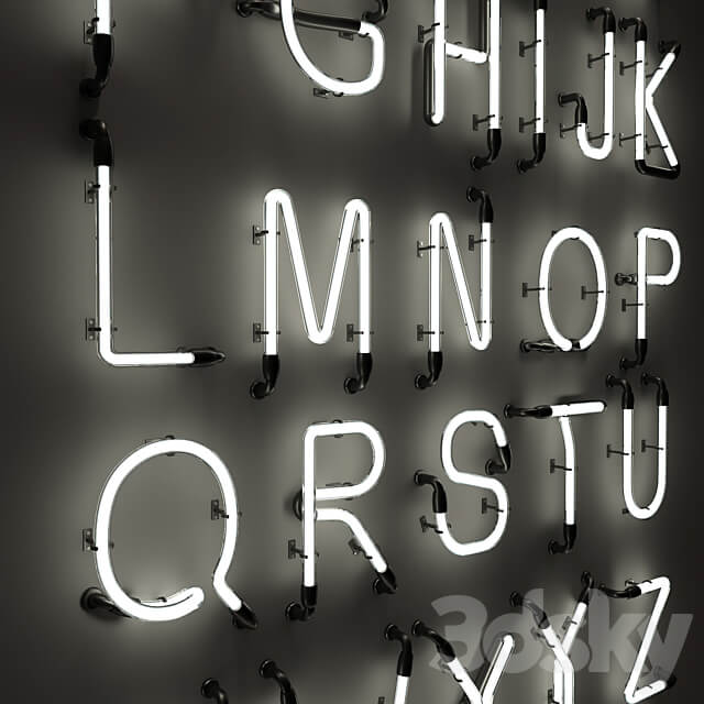 Other decorative objects Neon Letters Neon Type Font 2
