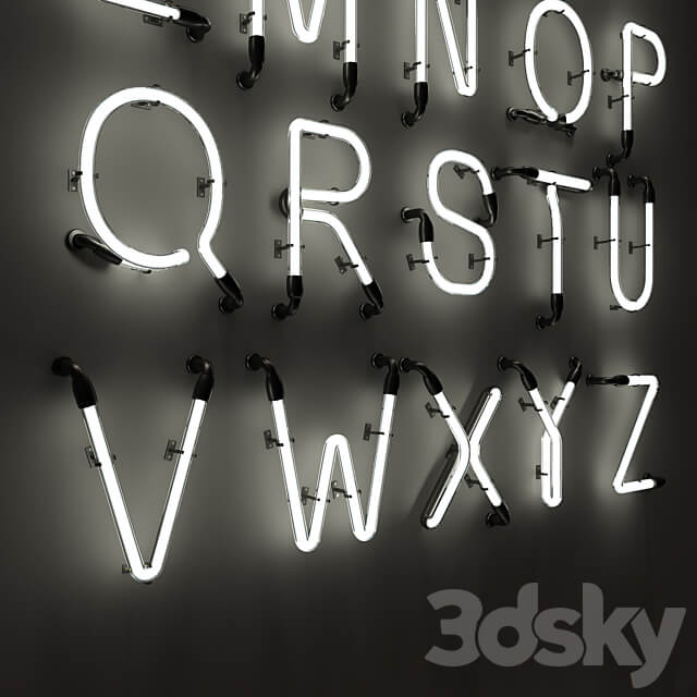 Other decorative objects Neon Letters Neon Type Font 2