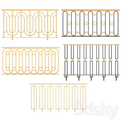 Set of classic railings 