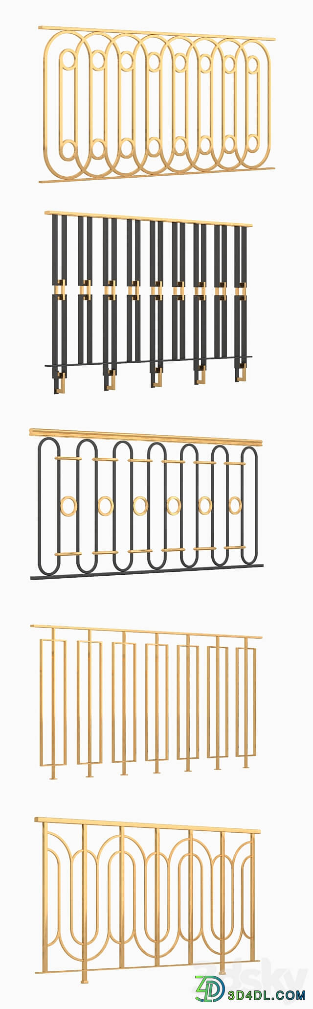 Set of classic railings