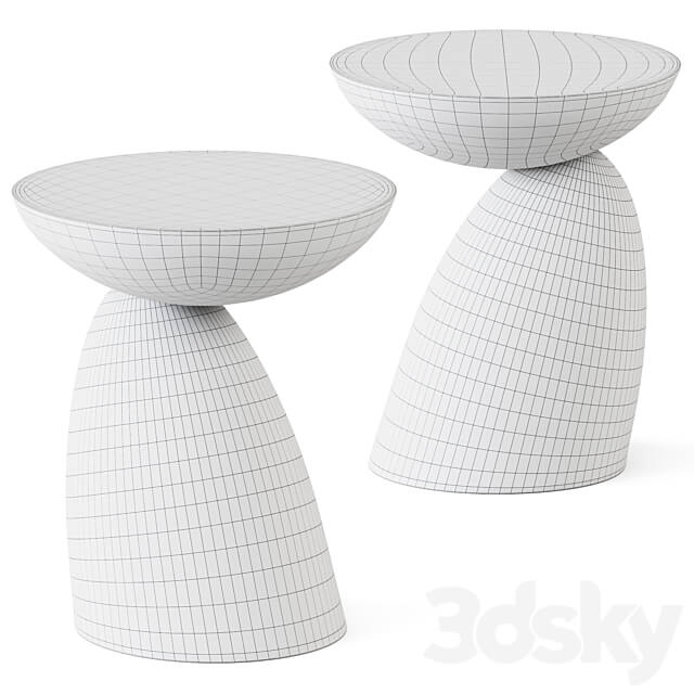 Wooden Parabel table by Eero Aarnio Originals 3D Models