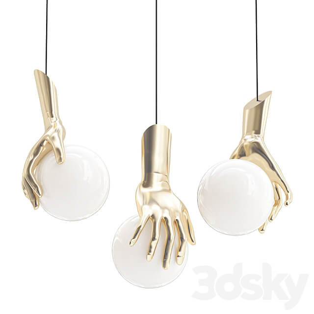 Pendant light Gold hand