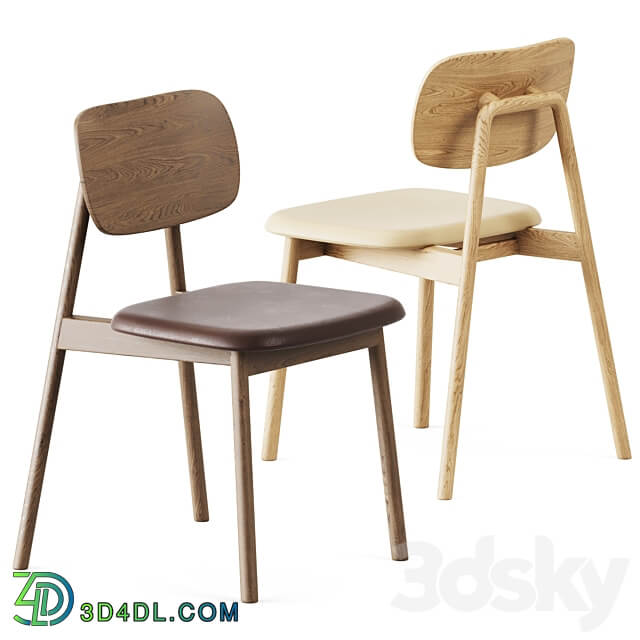 Wooden Klara Chair by Moroso 3D Models
