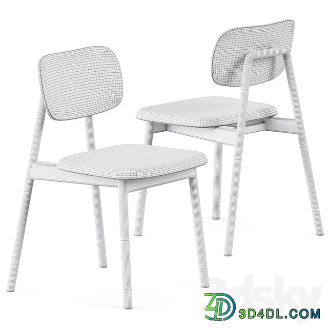 Wooden Klara Chair by Moroso 3D Models