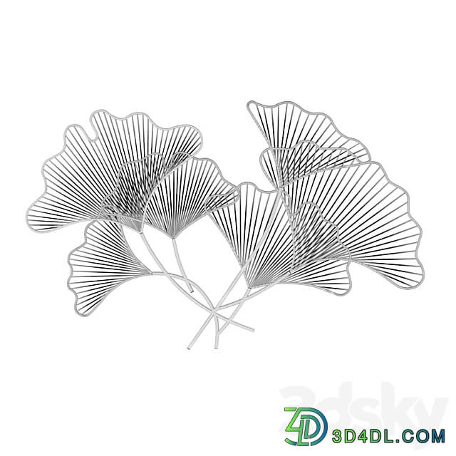 art. GM12080 WALL DECOR GINKGO METAL Other decorative objects 3D Models