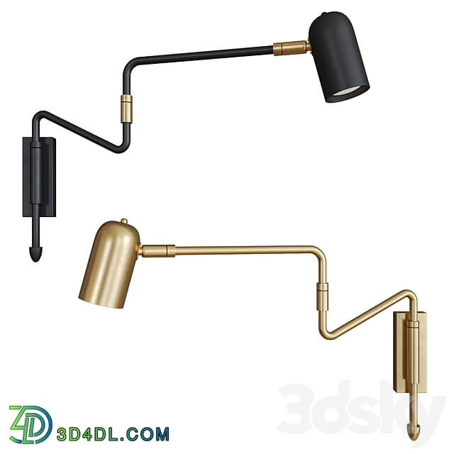 Long Arm retractable wall lamp