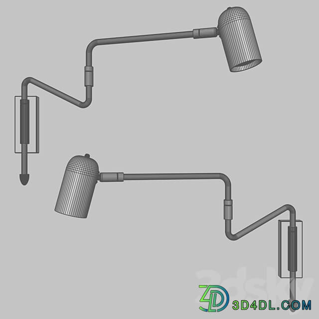 Long Arm retractable wall lamp