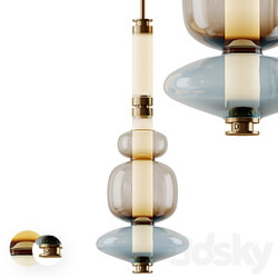 Pendant light Luna Pendant in Glass and Metal by Gabriel Scott 