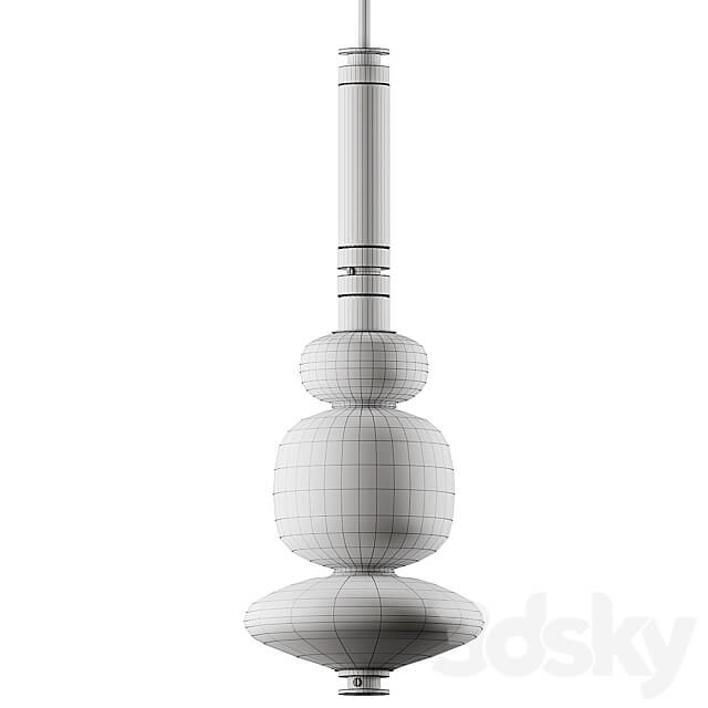 Pendant light Luna Pendant in Glass and Metal by Gabriel Scott