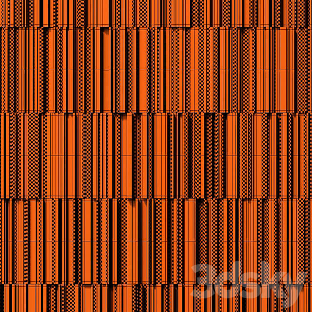 Panel rail line wood n1 Panel from long strips wood number 1 3D Models
