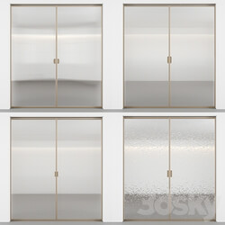 Embossed Glass Sliding Doors kit 