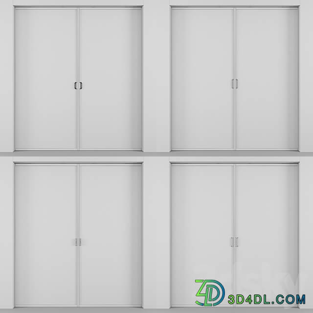 Embossed Glass Sliding Doors kit