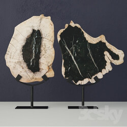Other decorative objects Petrified Wood Slices On Stand 