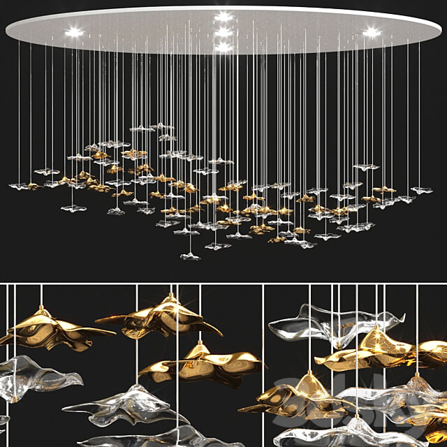 Pendant light Sand and Sea hanging chandelier