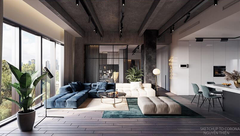3D Interior Apartment 76 Scene File 3dsmax By PhamMinhQuang 