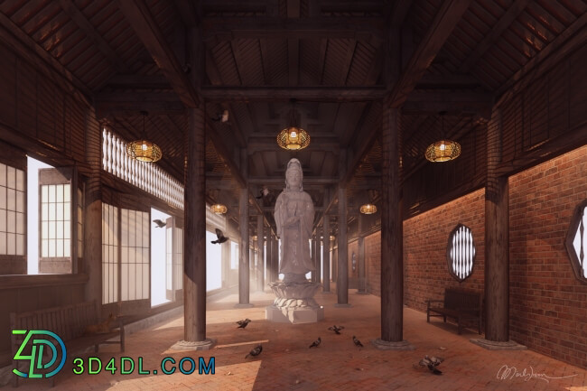 3D Interior Buddha Statue File 3dsmax By Tran Minh Luan Free Download