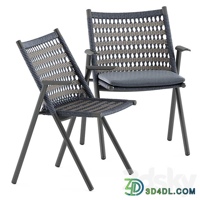 Table Chair Anatra armchair by Janus et Cie and Tosca table by Tribu