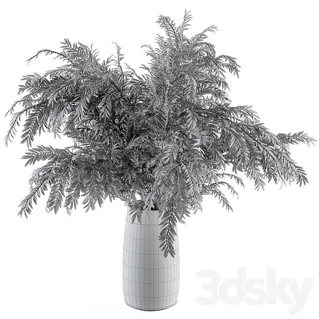 Green Branch in Glass vase 64