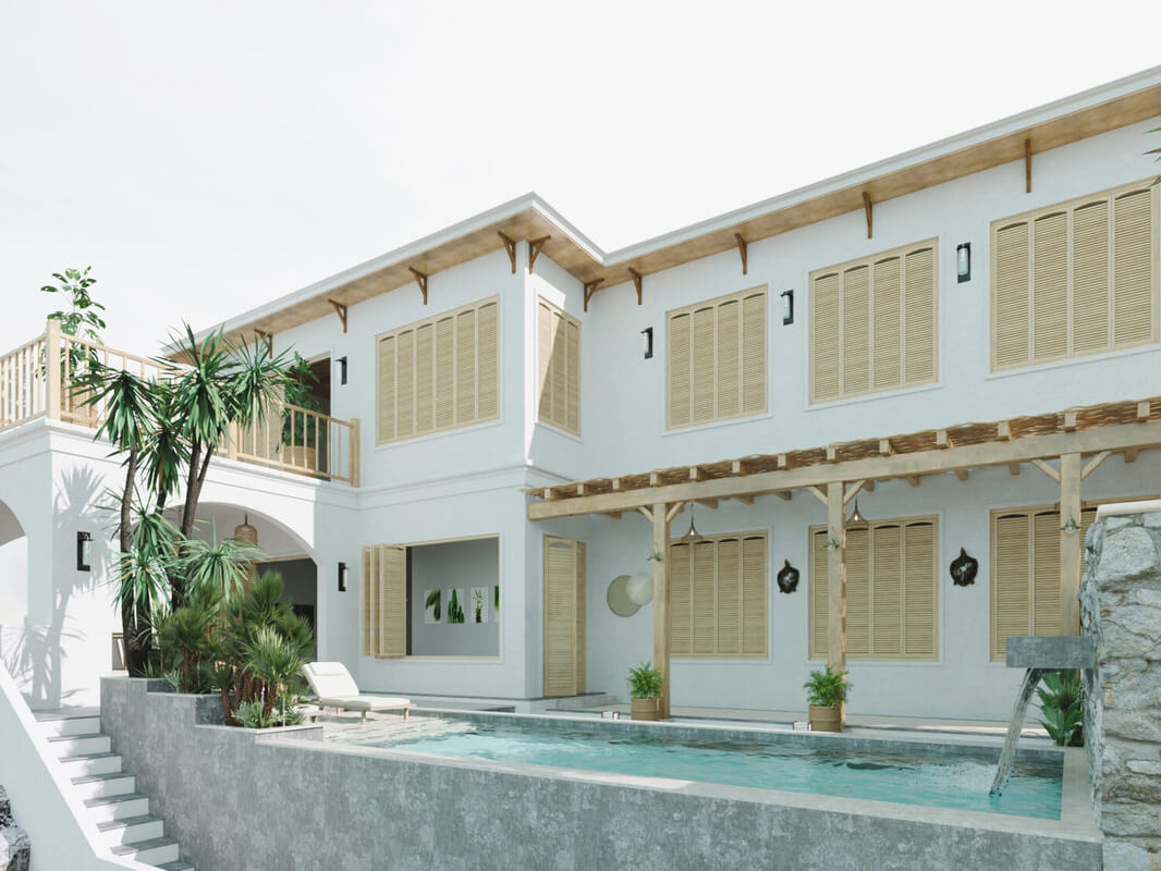 9567 3D Exterior Pool House Scene 3dsmax by Duong Chi Cuong