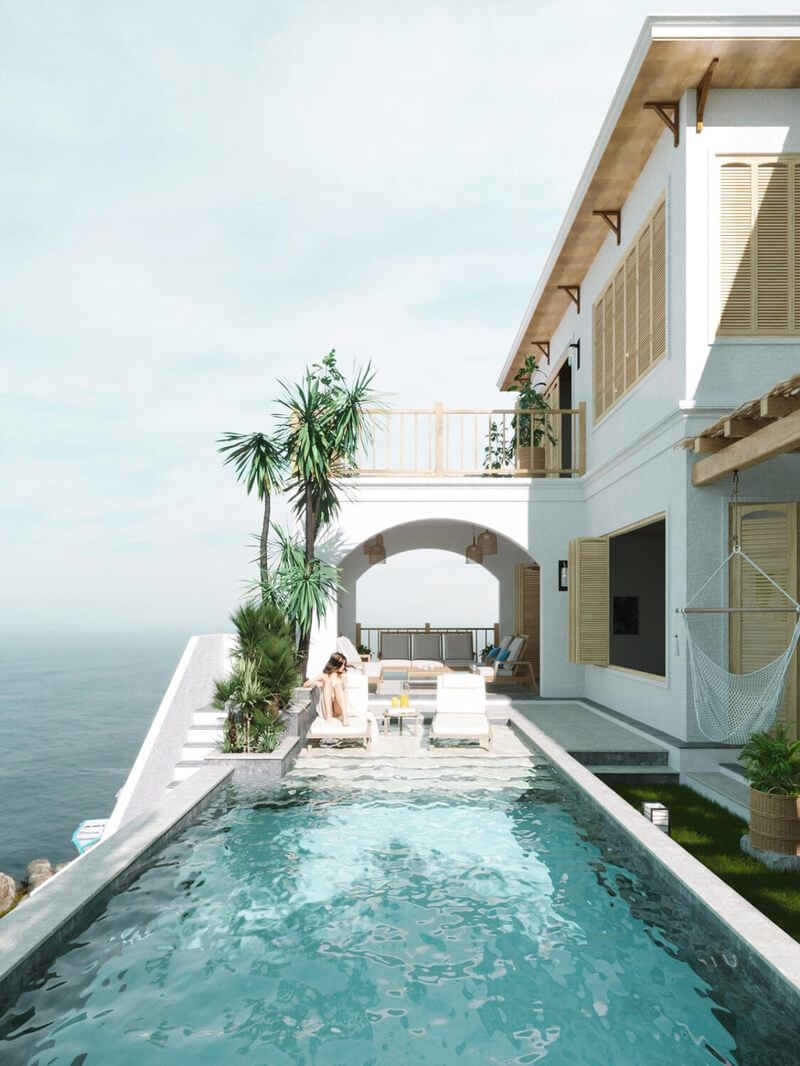 9567 3D Exterior Pool House Scene 3dsmax by Duong Chi Cuong