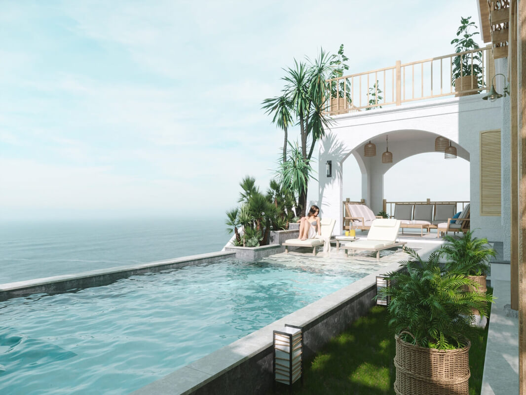 9567 3D Exterior Pool House Scene 3dsmax by Duong Chi Cuong