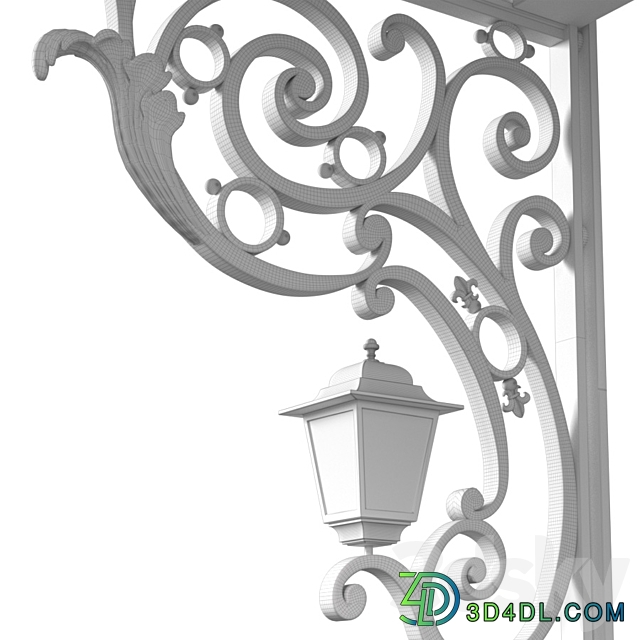 Awning over the porch. A visor over the front door. Wrought iron Сanopy