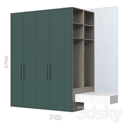 Wardrobe Display cabinets Wardrobes in the hallway 064. 