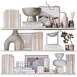 Shelves with decor 