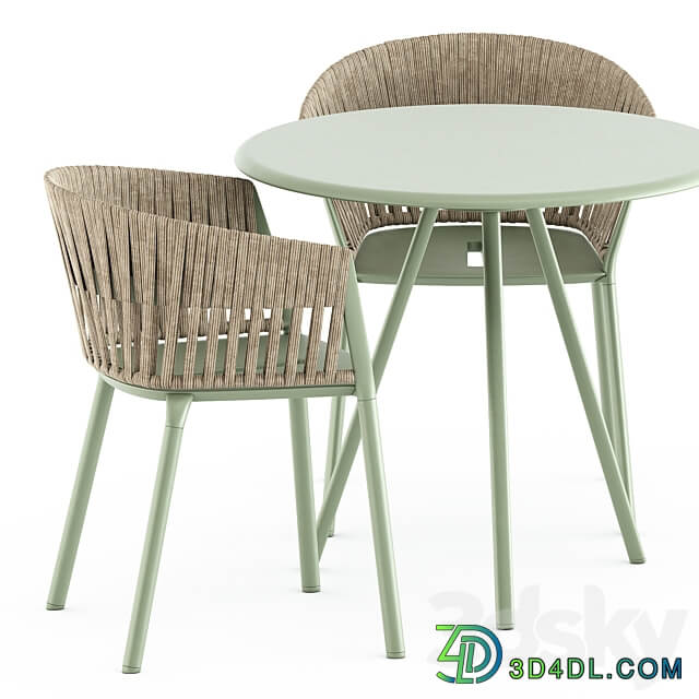 Table Chair Zebra Round table and Ria Dining armchair by Fast