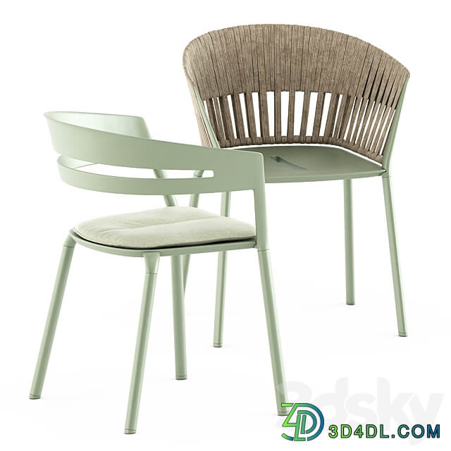 Table Chair Zebra Round table and Ria Dining armchair by Fast