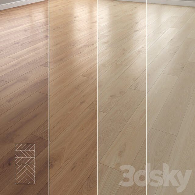 Parquet 4 colors Linear herringbone chevron setquad12