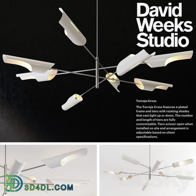 David Weeks Studio Torroja Cross Lighting Pendant light 3D Models