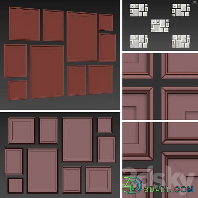 Picture Frames Set 295 3D Models