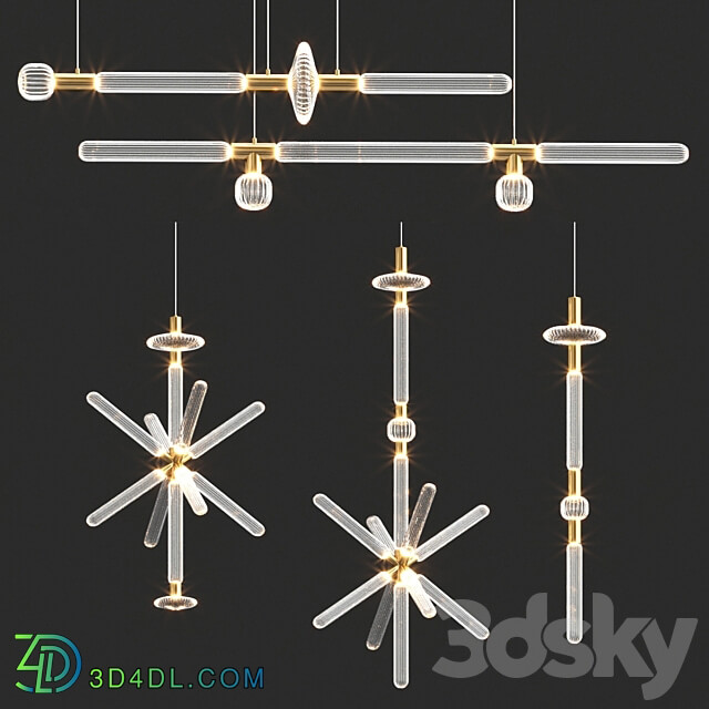 Pendant light Cipher Lasvit collection chandelier