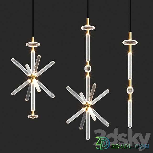 Pendant light Cipher Lasvit collection chandelier