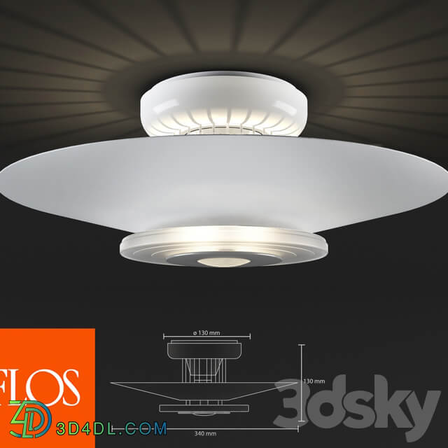 Flos MONI 1 F3801009 Ceiling lamp 3D Models